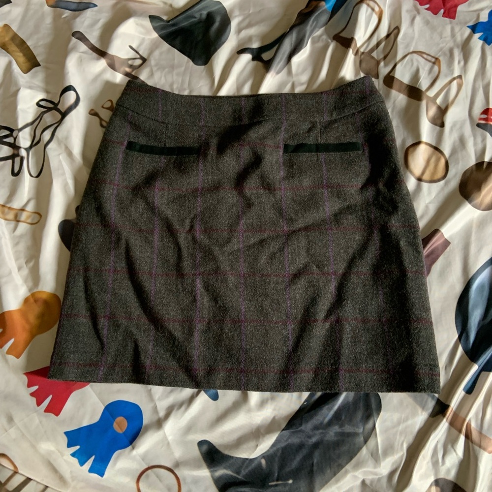 JOULES SHERIDAN WOOL PENCIL SKIRT size 14UK = US 10 green wool tweed NWT